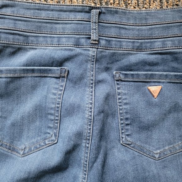 EUC Super High-Waisted Stretch Copper Studded Guess Jeans Size 28 - Picture 10 of 14